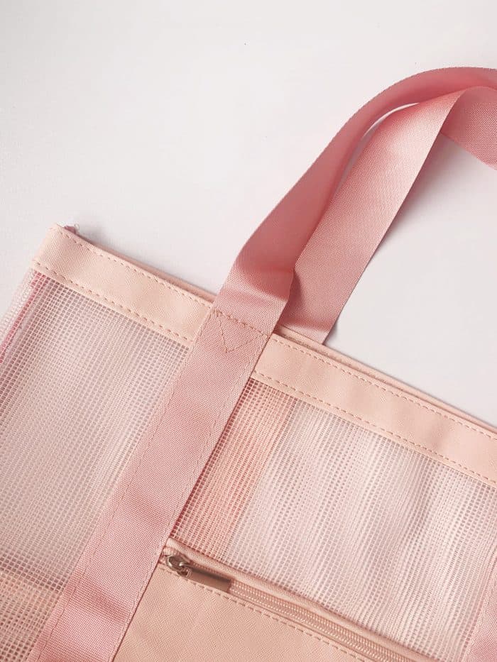 beach_bag_tote_bag_pink_4 pink beach bag tote bag with zip