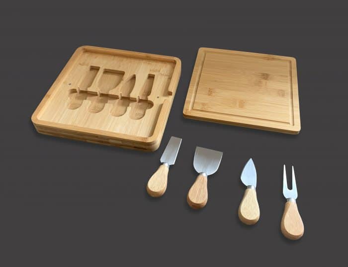 Wooden Cheese Board Gift Set