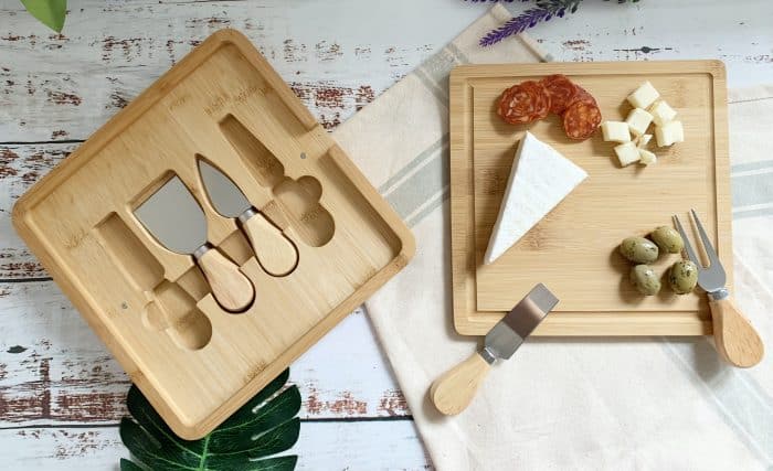 Wooden Cheese Board Gift Set