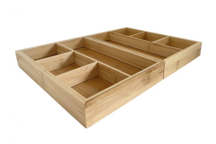 Two Wooden Drawer Dividers – Organiser Tray Dual Pack