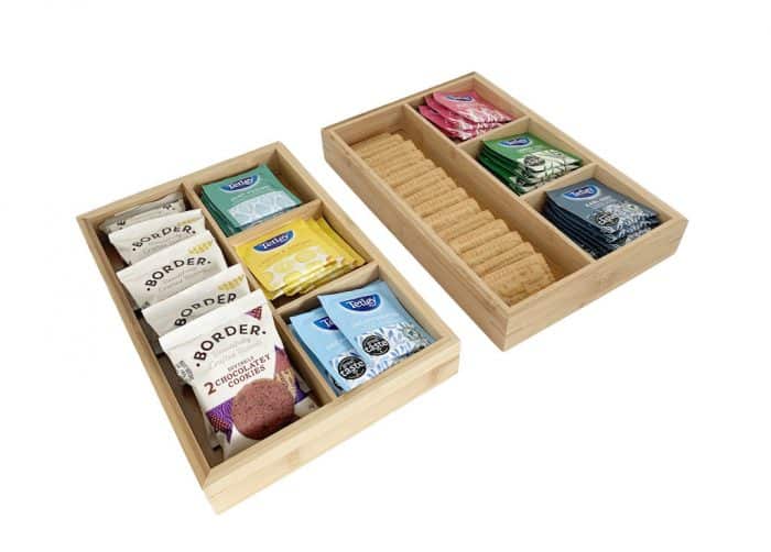 Two Wooden Drawer Dividers – Organiser Tray Dual Pack