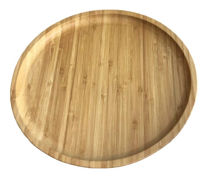 Wooden Plate Round Tray, 30cm Large Round Platter