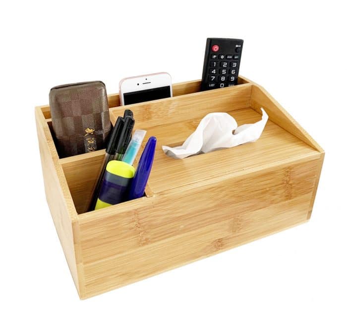 Multi-Function Tissue Box, Compartment Desk Organiser