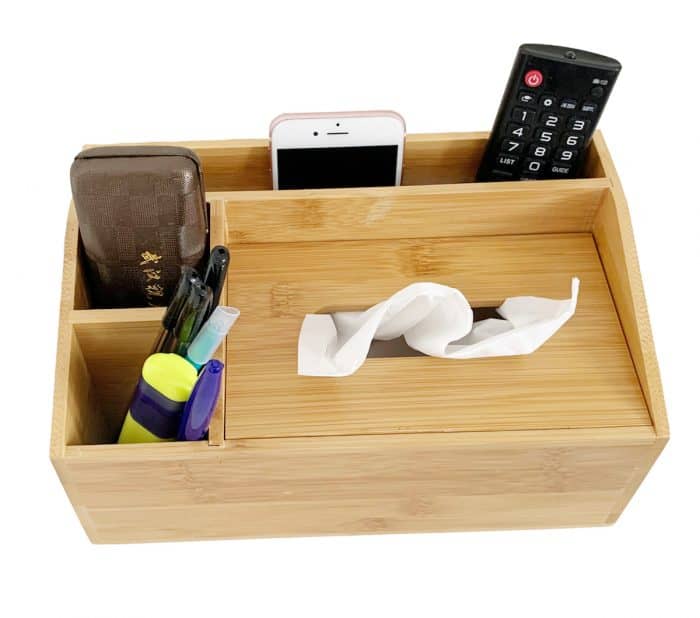 Multi-Function Tissue Box, Compartment Desk Organiser