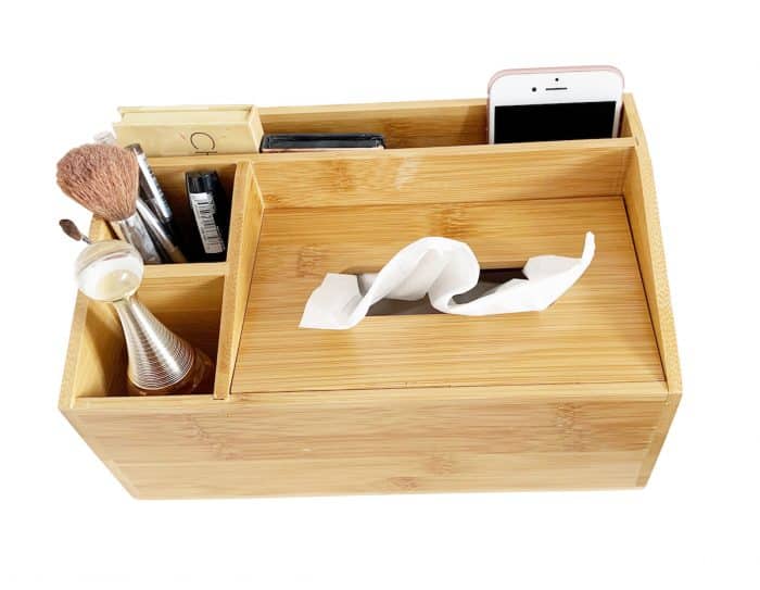 Multi-Function Tissue Box, Compartment Desk Organiser