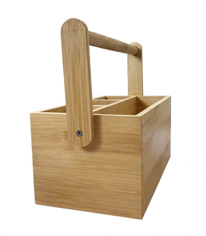 Wooden Utensil Holder Kitchen Caddy Organiser