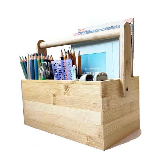 Wooden Utensil Holder Kitchen Caddy Organiser