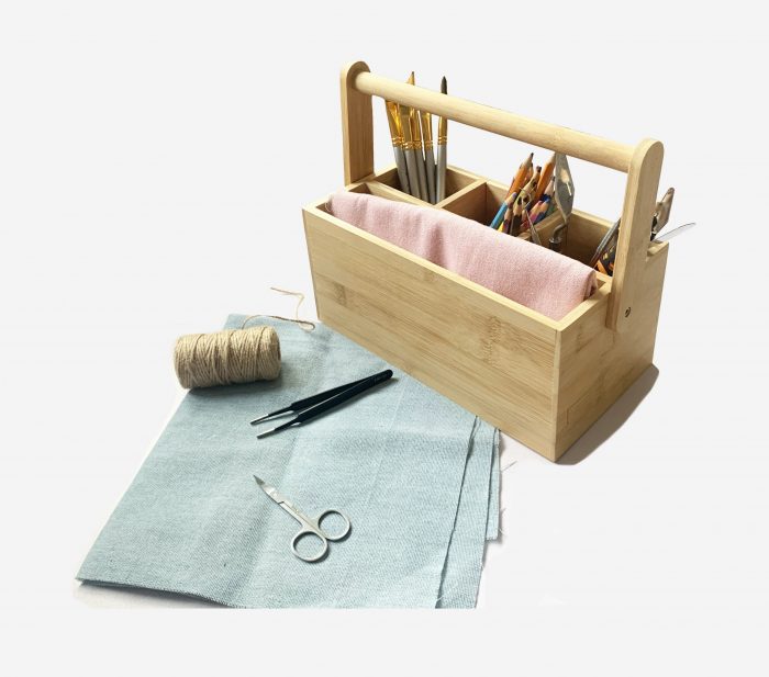 Wooden Utensil Holder Kitchen Caddy Organiser
