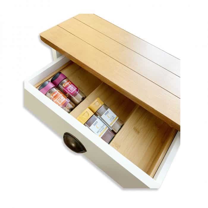 Wooden Drawer Organiser Kitchen Spice Rack