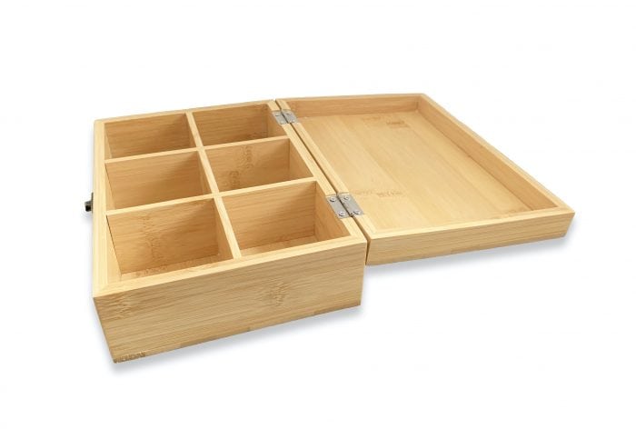 Wooden Storage Box With Lid – Wood Tea Box Organiser