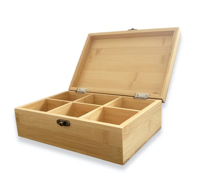 Wooden Storage Box With Lid – Wood Tea Box Organiser