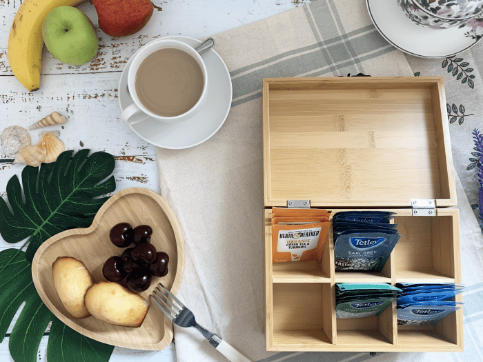 Wooden Storage Box With Lid – Wood Tea Box Organiser